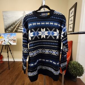 Polo Ralph Lauren Men's Black and Blue Winter Sweater